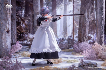 Dynamic fencing action pose with rapier extended and cape flowing