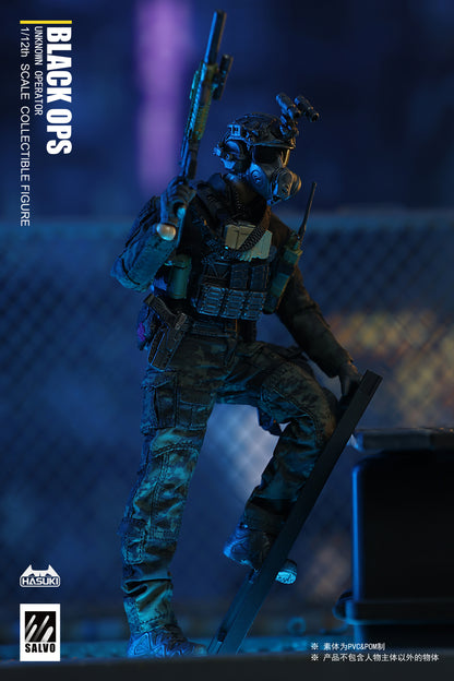 Combat uniform set laid flat showing full tactical clothing and plate carrier