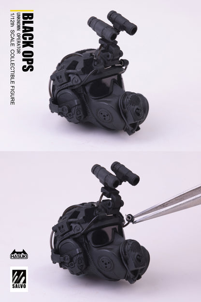 SA01 Black Ops kneeling shooting stance with suppressed carbine