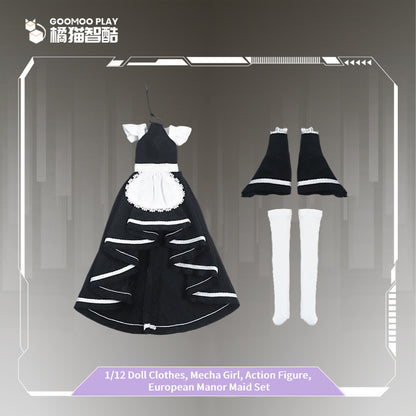 GooMoo Play 1/12 Doll Clothes European Manor Maid Set 