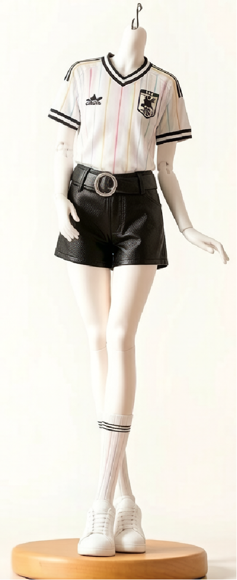 Match-Day Black Faux Leather Shorts